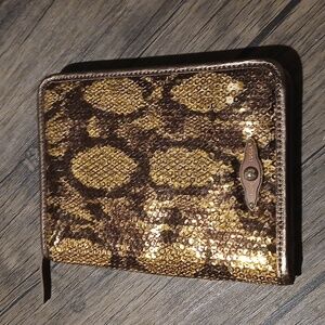 Elliot Lucca Sequin Animal Print Metallic Leather Book/Tablet Case